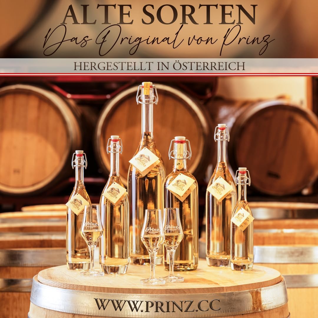 Prinz - Alte Marille | Edler Marillen-Schnaps mit feiner Holzfassnote | Mild & fruchtig | Schonend gebrannt und mehrjährig gelagert, 41% vol, 0.7 l