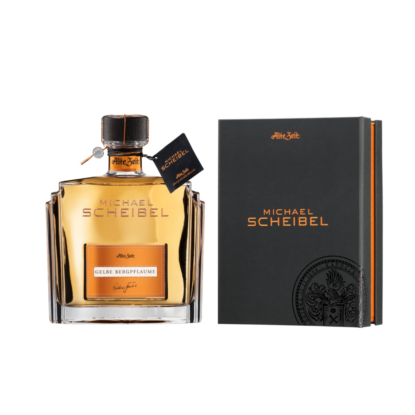 Scheibel Alte Zeit Gelbe Bergpflaume 0,7L 44% vol. + Geschenkbox