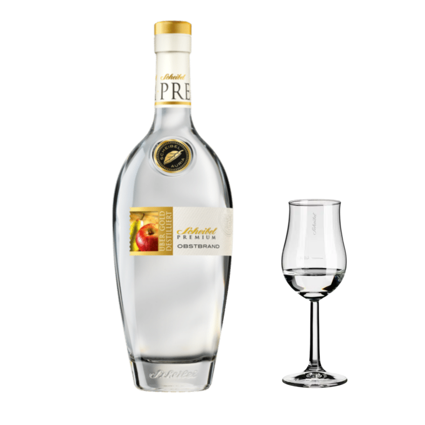 Scheibel PREMIUM Badischer Obstbrand 0,7L Flasche + Aroma-Glas