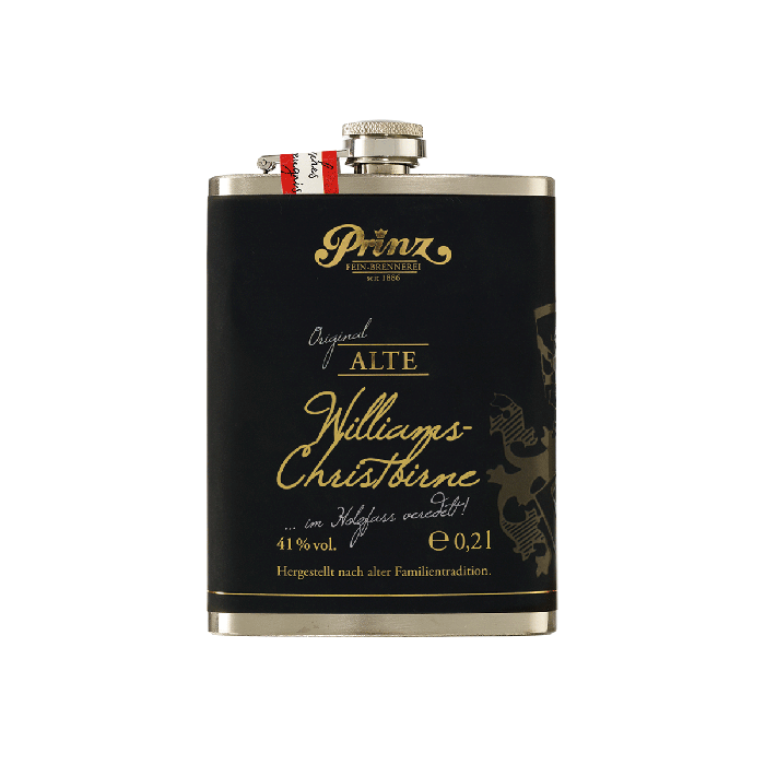 Prinz Alter Williams-Christbirne Edelstahl-Flachmann (ca. 200 ml) 41 % vol