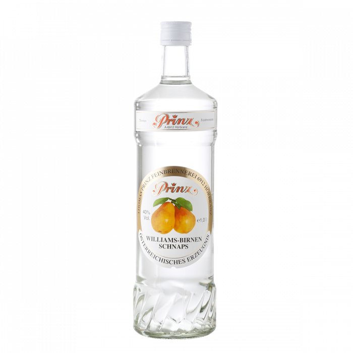 Prinz Williams-Birnen Schnaps 40 % - 1,0l + 2x 0,02l (weitere Sorten)