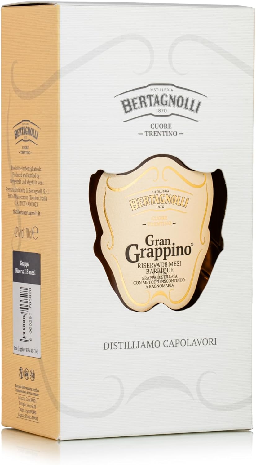 Brennerei Bertagnolli - Grappa Gran Grappino Barrique - Flasche 0,70 Liter - 42% Vol.