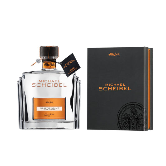 Scheibel Alte Zeit Zibärtle Brand 0,7L 44% vol. +. Geschenkbox