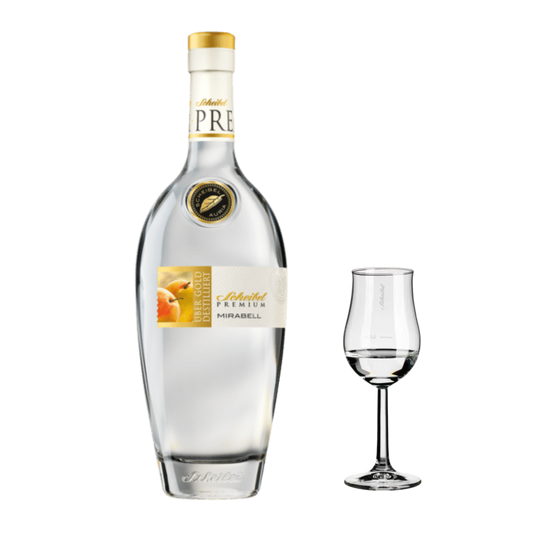 Scheibel Mirabellen-Brand  0,7L 43% + Aroma Glas